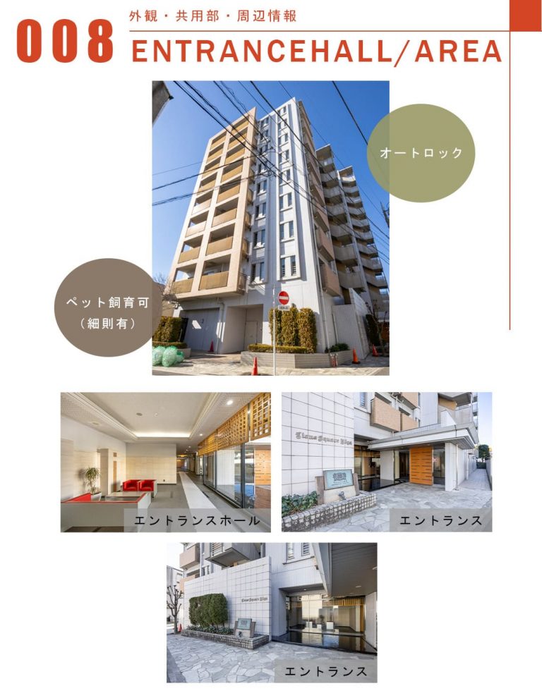008外観,共用部,周辺情報,ENTRANCEHALL,AREA