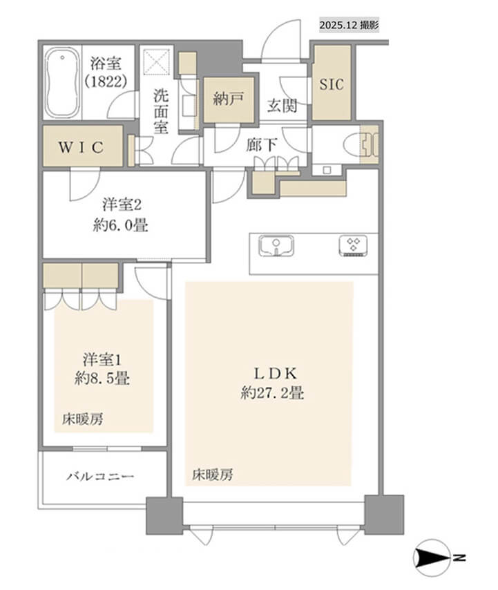 プラウドタワー千代田富士見　37階部、東京スカイツリーが望める開放感あふれる眺望 間取り図