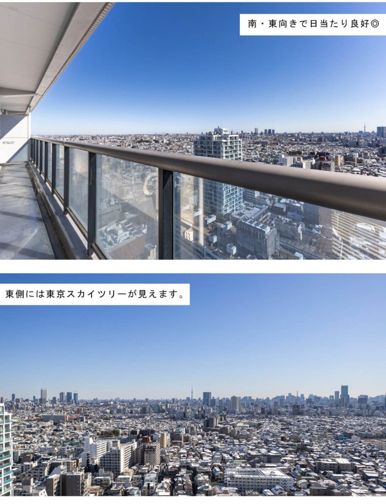 なかのサンクォーレのバルコニー