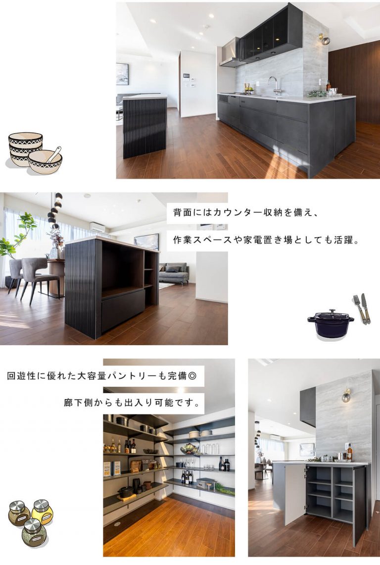 なかのサンクォーレのキッチン