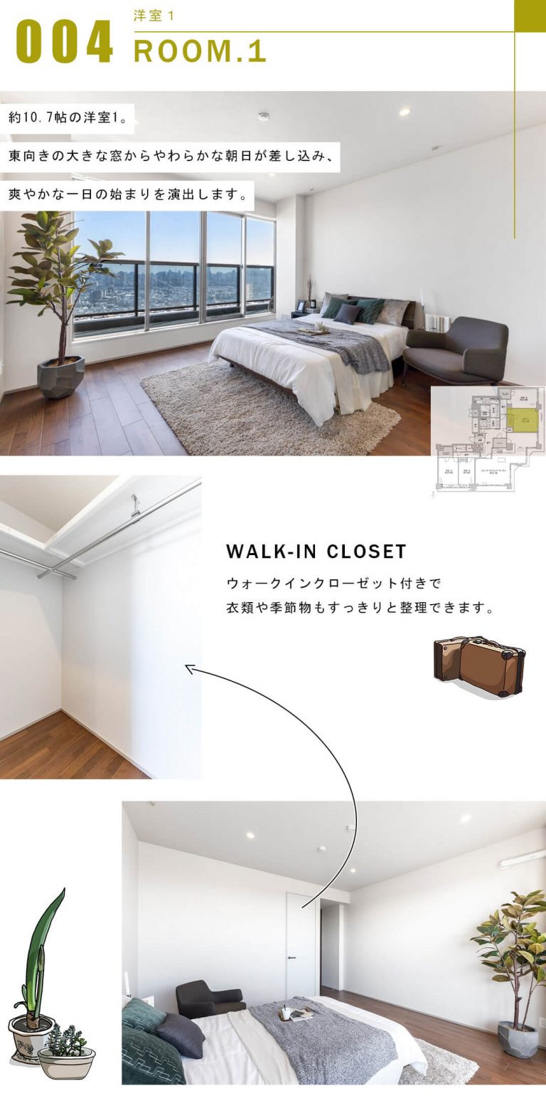 なかのサンクォーレの洋室