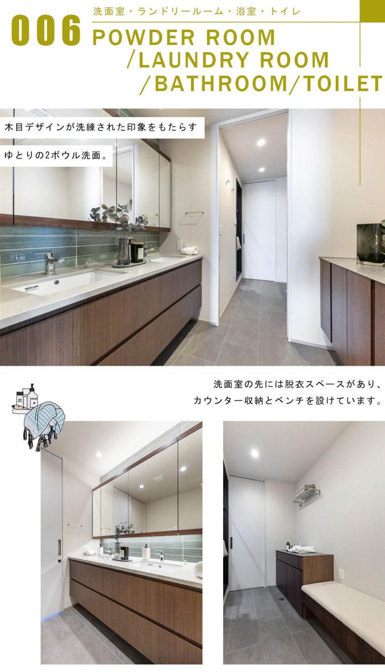 なかのサンクォーレの洗面室