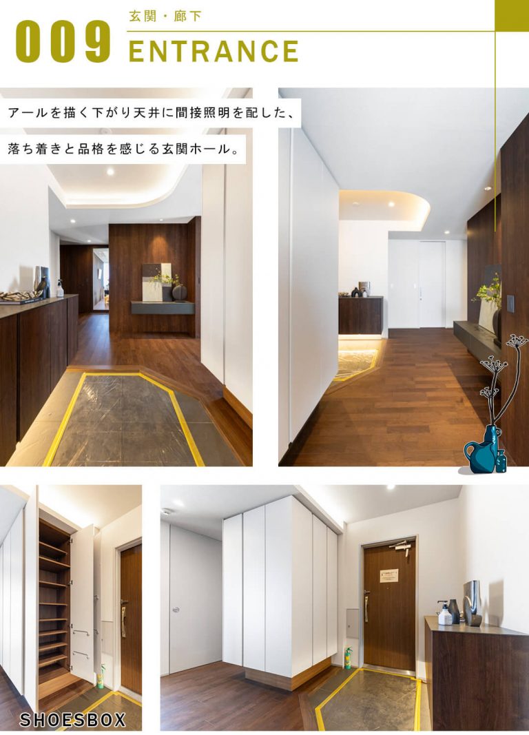 なかのサンクォーレの玄関と廊下