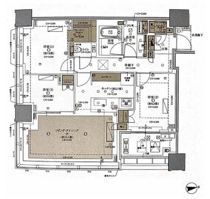 白金ザ・スカイEAST　東京タワーを望み、都会を見下ろす 間取り図