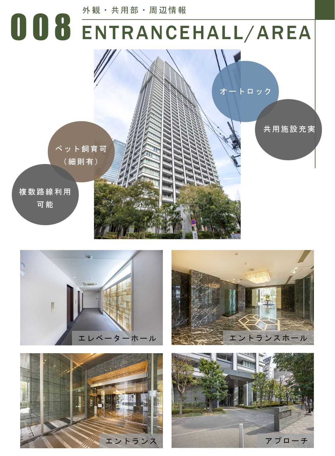 008外観,共用部,周辺情報,ENTRANCEHALL,AREA