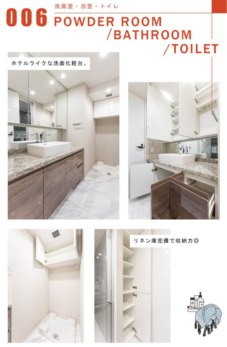 グランドヒルズ南青山の洗面室