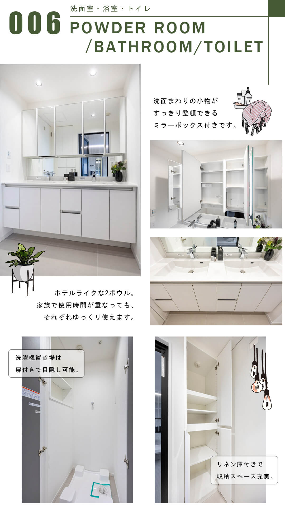 シティテラス目白Dの洗面室・浴室・トイレ