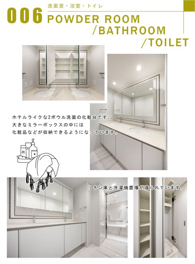 006洗面室,浴室,トイレ,POWDERROOM,BATHROOM,TOILET