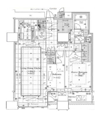 三田ガーデンヒルズEAST HILL　港区最大級の邸宅街に住まう、100㎡超2LDK 間取図