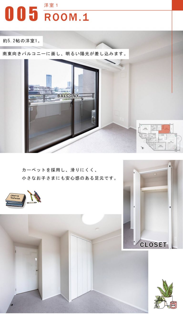 朝日マンション駒場A棟の洋室