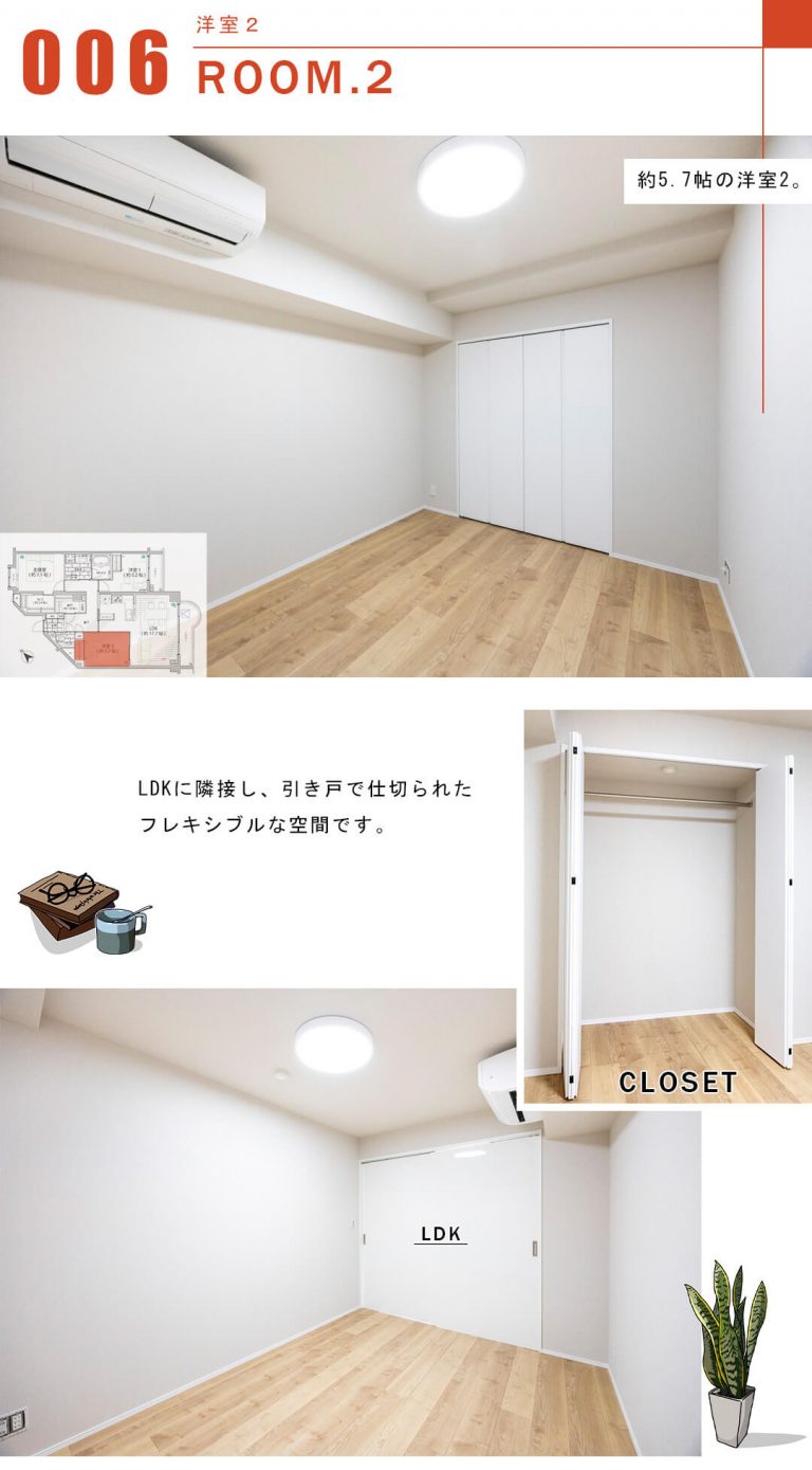 朝日マンション駒場A棟の洋室