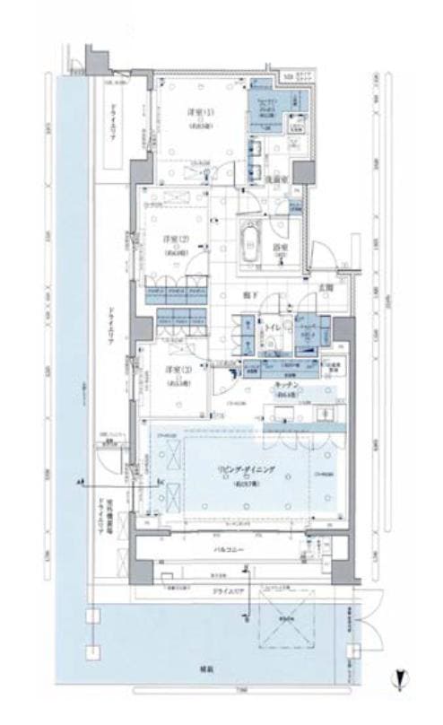 グランドメゾン渋谷大山町　低層の落ち着きと110㎡の余白、代々木上原に住まう 間取図