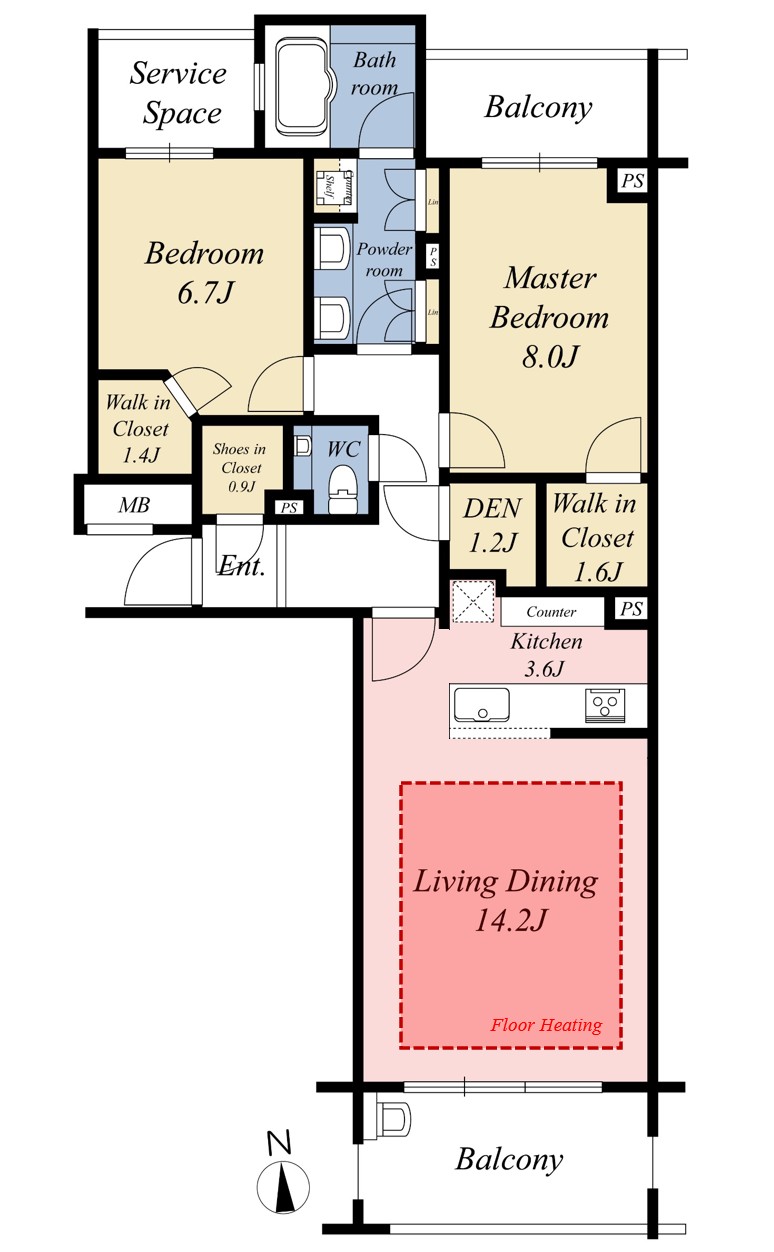 浜田山　緑に包まれる、ゆとりの大規模レジデンス 間取図