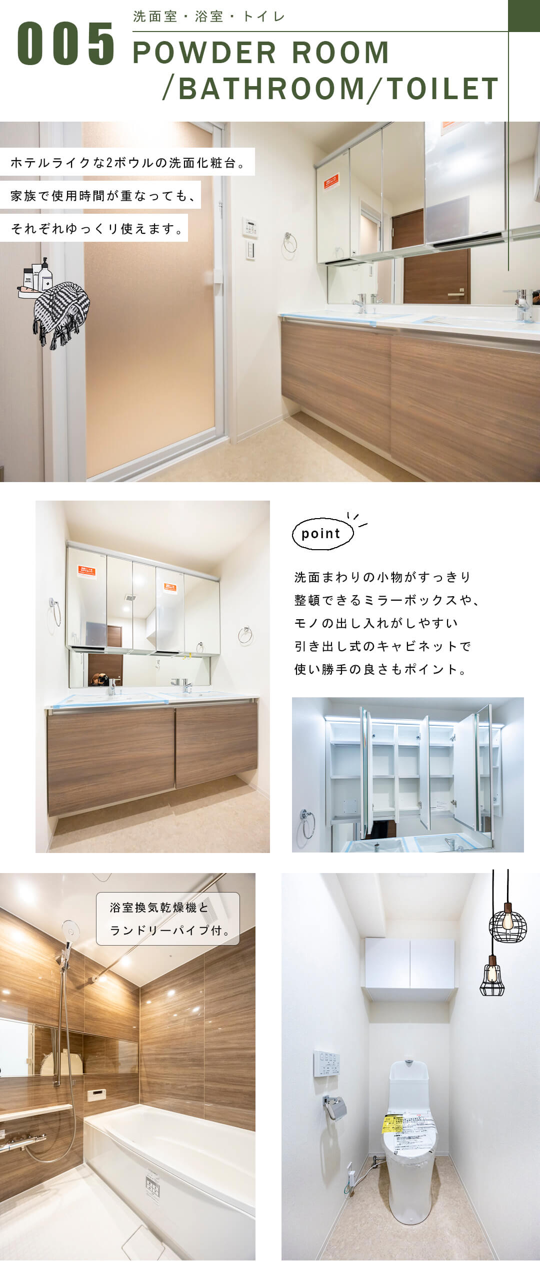 藤和白金台コープの洗面室・浴室・トイレ