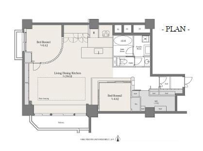 代々木八幡　時を重ねた美意識が息づく、98㎡の住まい 間取図