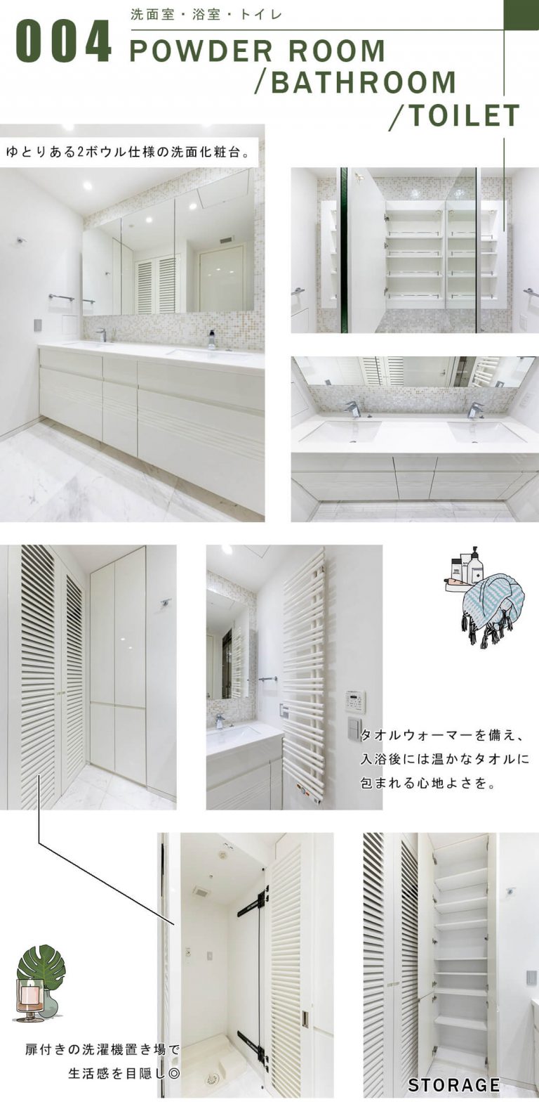 ウェリス代官山猿楽町の洗面室