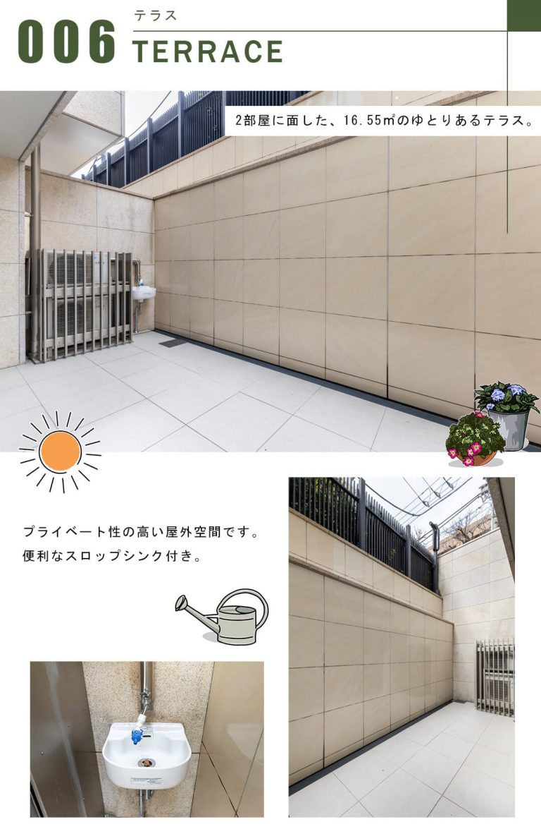 ウェリス代官山猿楽町のテラス