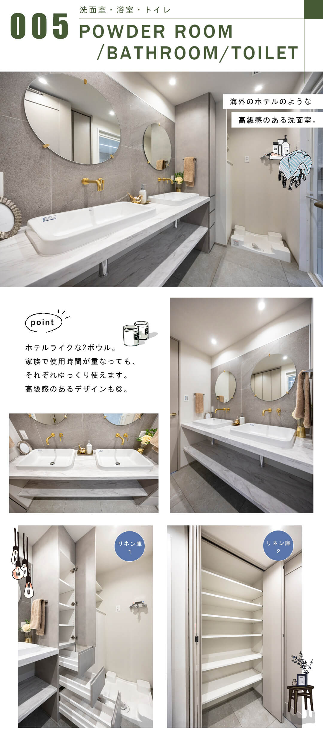 グランスイート白金マークスの洗面室・浴室・トイレ