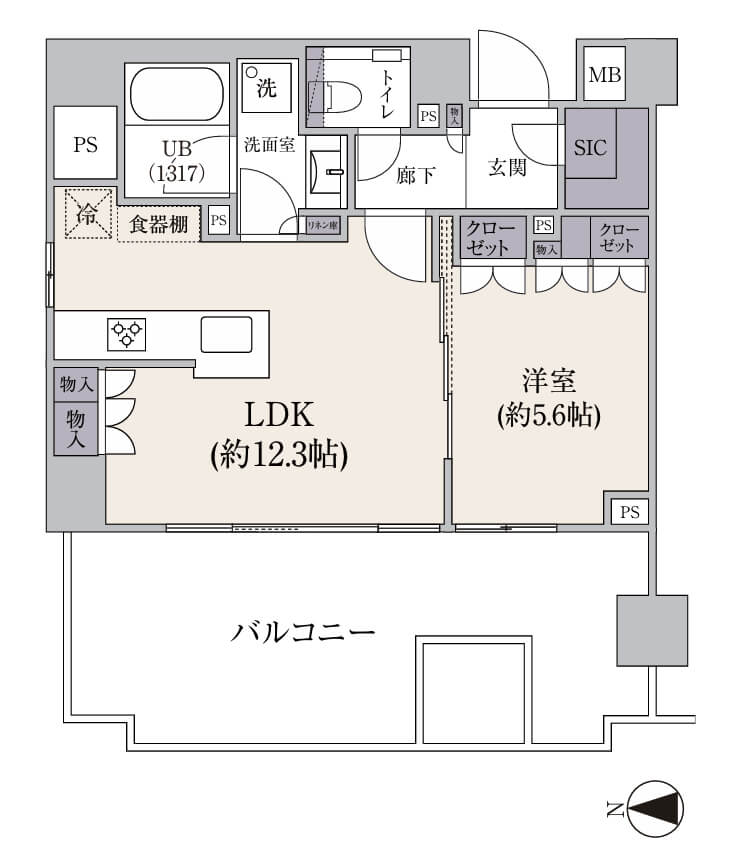 南青山マスターズハウス　約20㎡のバルコニーで光と風を感じながら 間取図