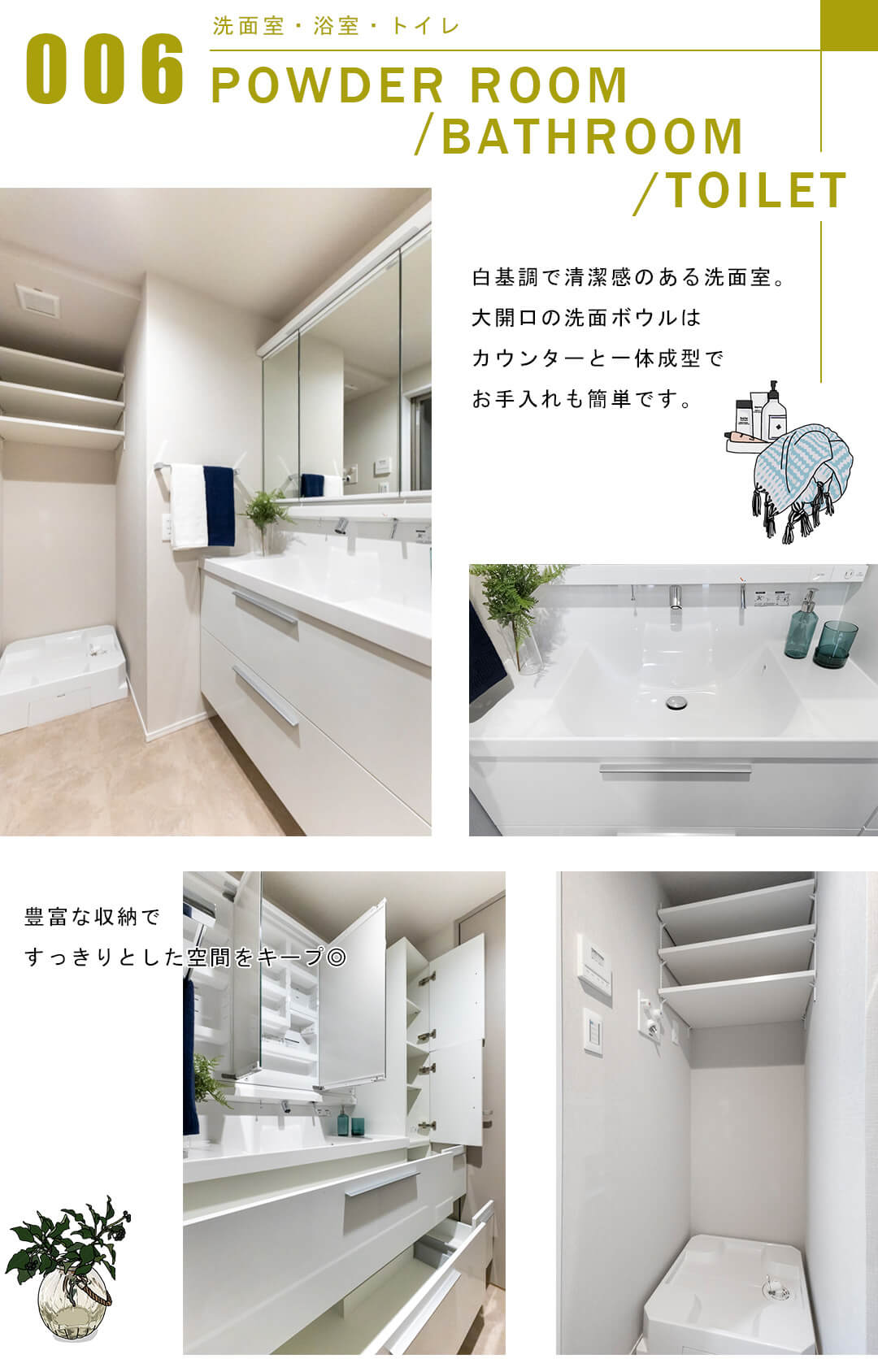 渋谷アインスの洗面室