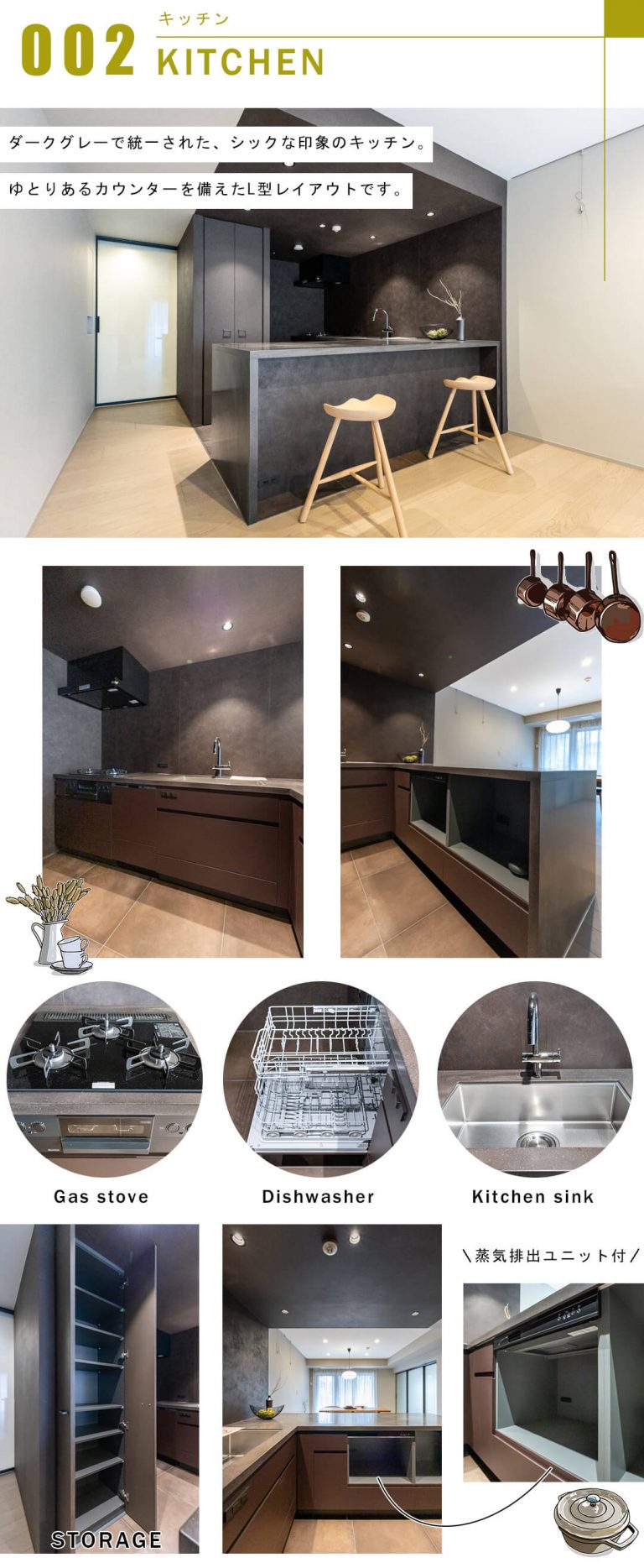 ジェイパーク渋谷東のキッチン