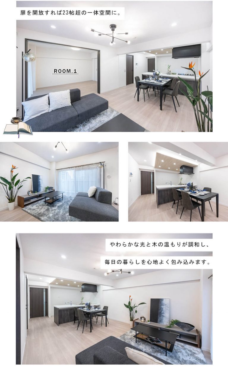 三田ナショナルコートのリビングダイニング