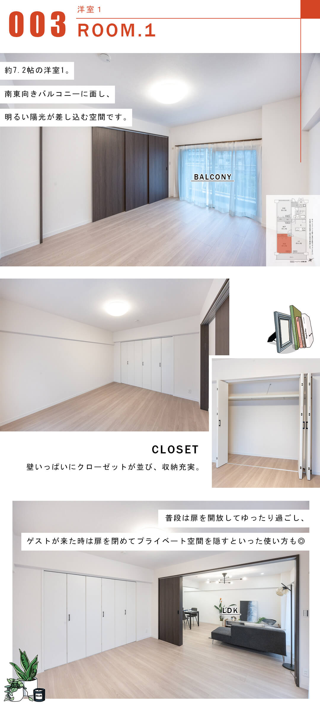 三田ナショナルコートの洋室