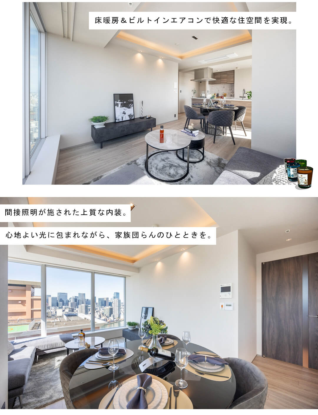 キャピタルゲートプレイスザ・タワーのリビングダイニング