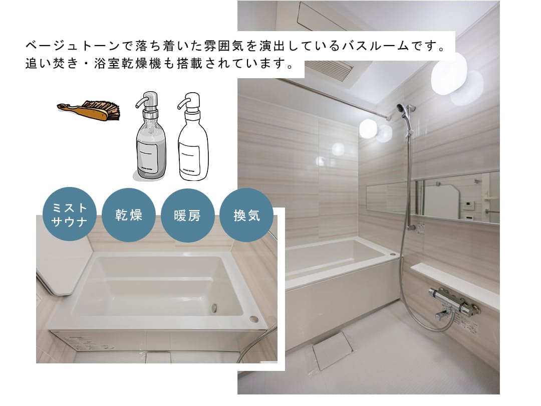 ユニーブル銀座東の浴室