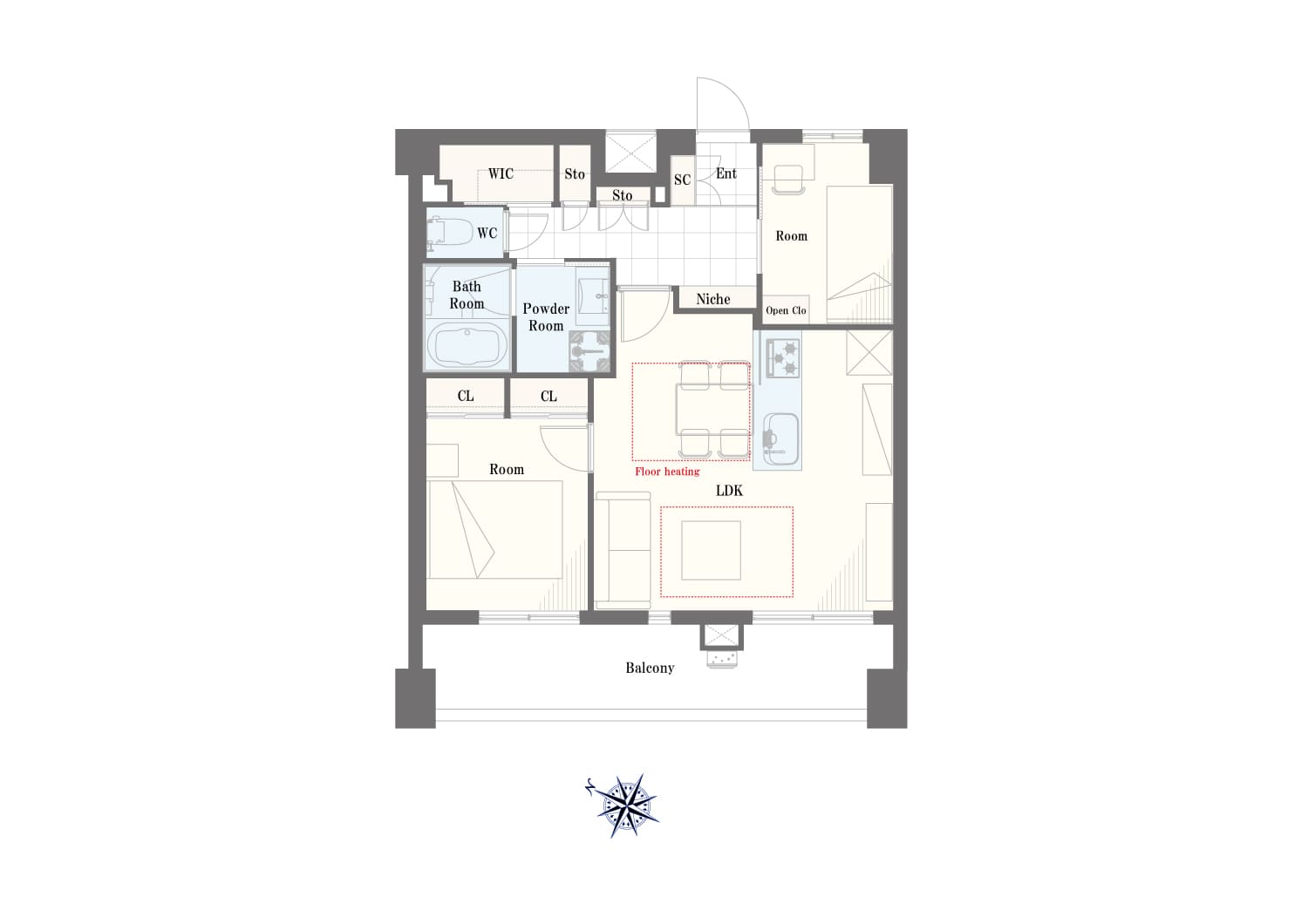 渋谷　神山町で叶える穏やかな都心生活 間取り図