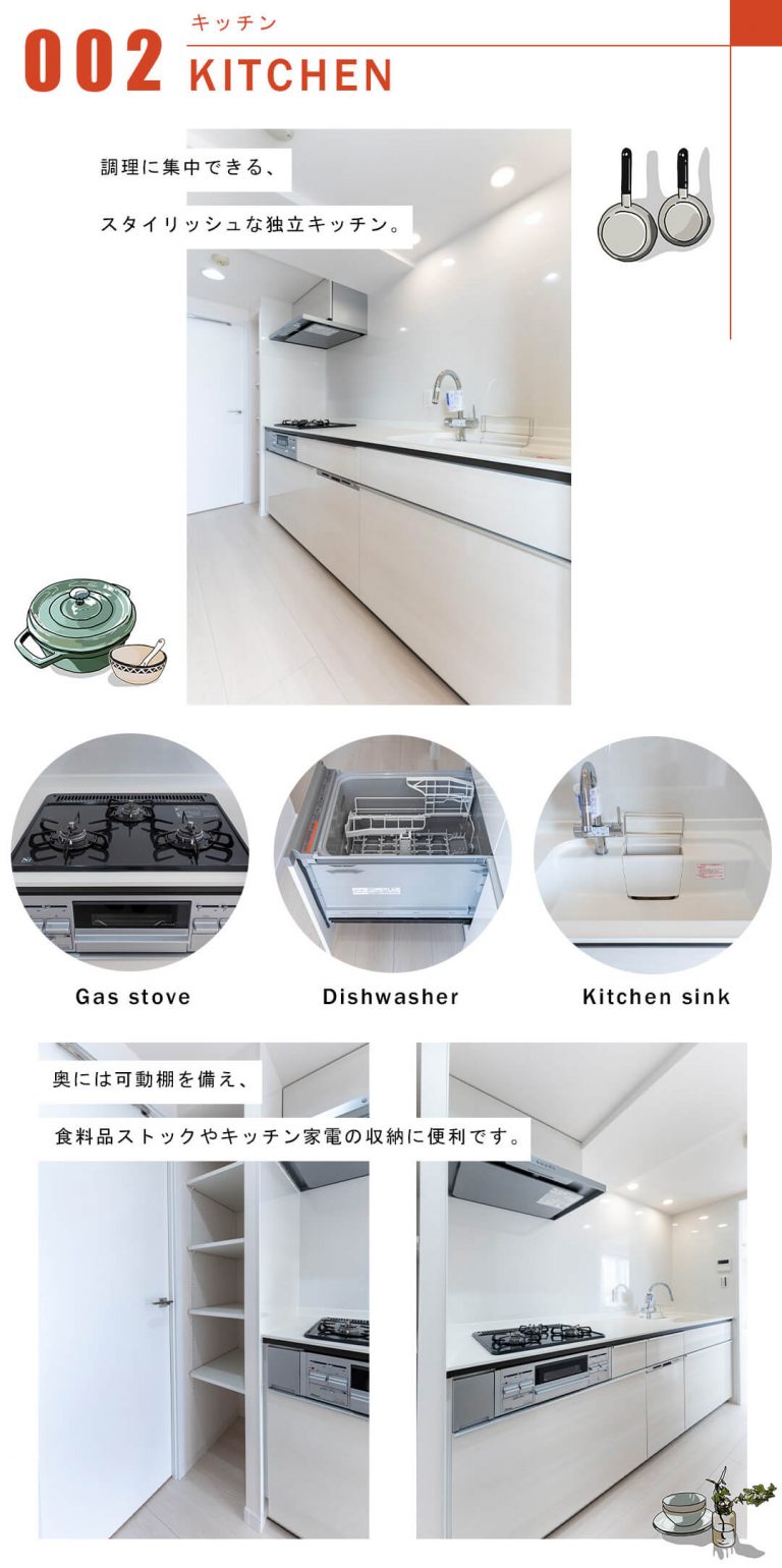 代々木公園パーク・ホームズのキッチン