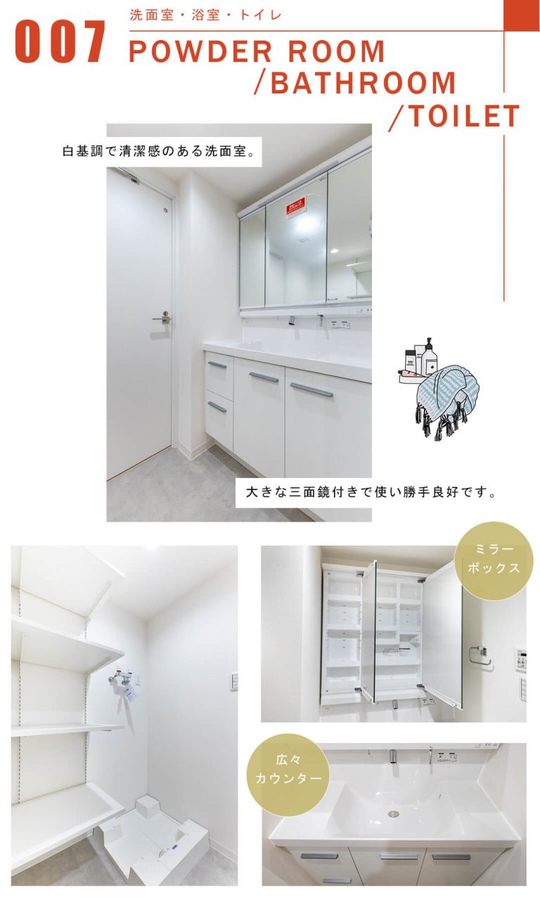 代々木公園パーク・ホームズの洗面室