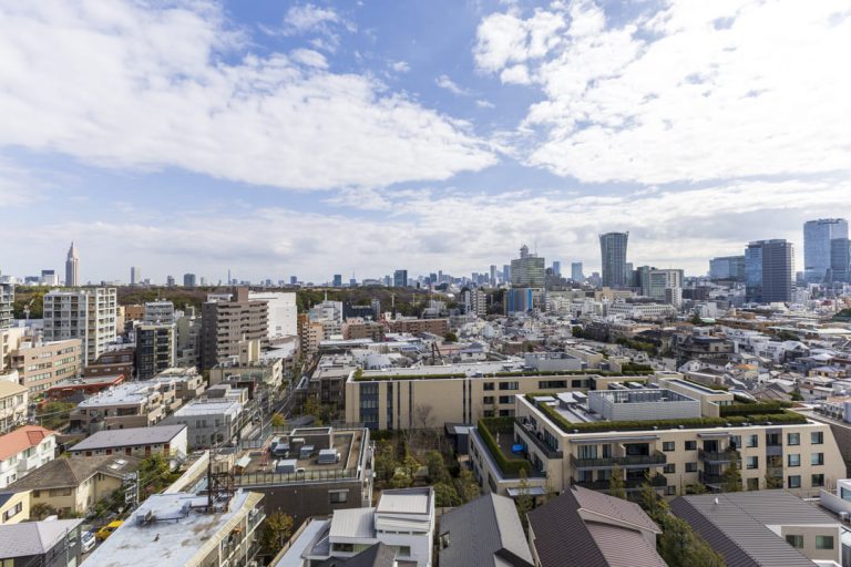 代々木公園　代々木公園の緑と渋谷方面を望む、11階の東向き3LDK