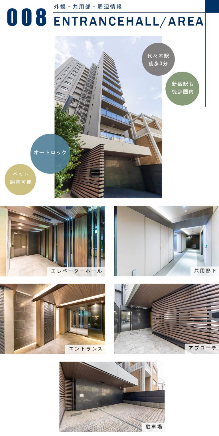 ヴァントヌーベル代々木の外観と共用部