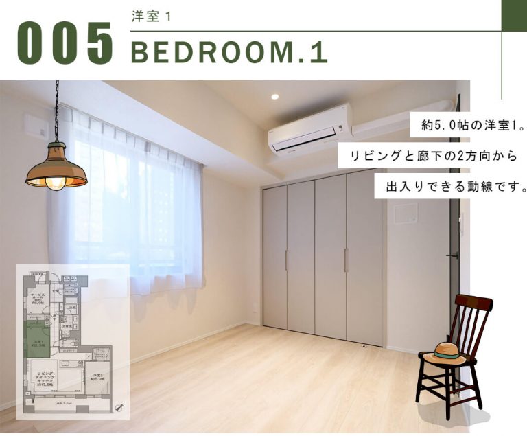 イニシア築地の洋室1