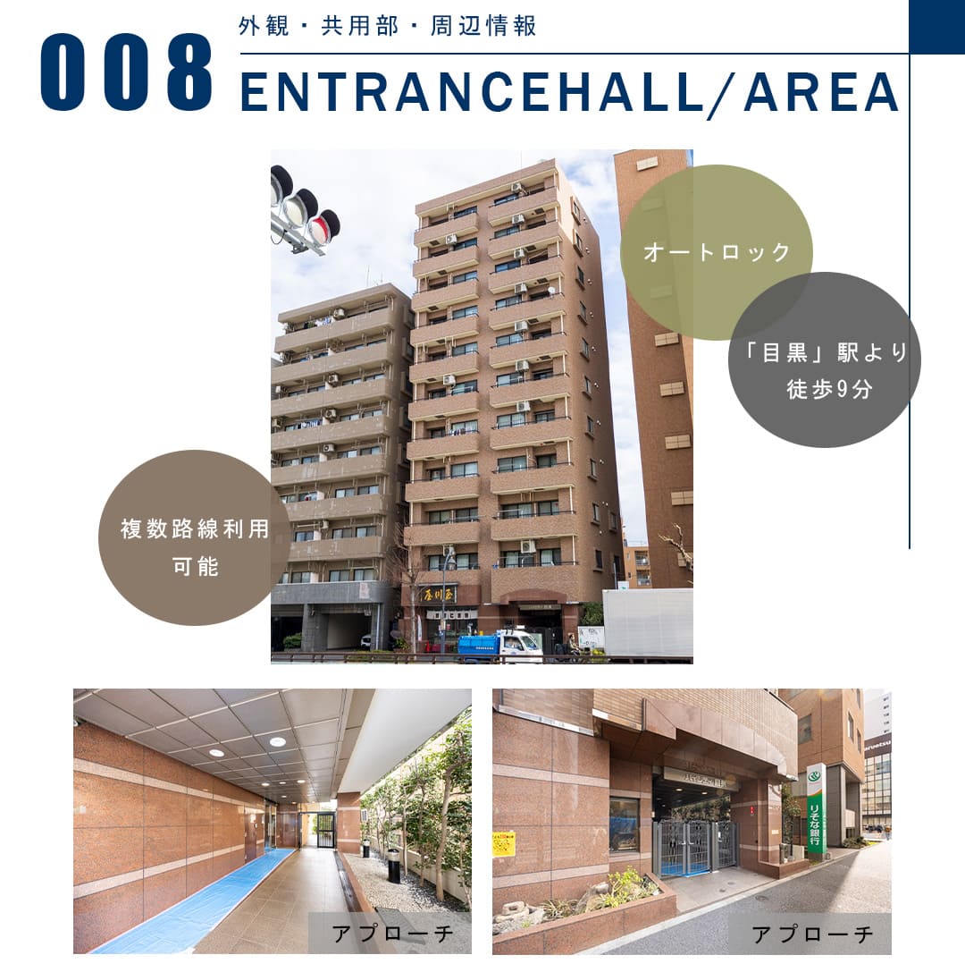 008外観,共用部,周辺情報,ENTRANCEHALL,AREA