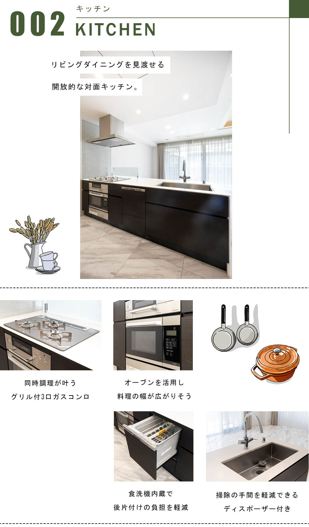 パークマンション三田綱町ザフォレストのキッチン