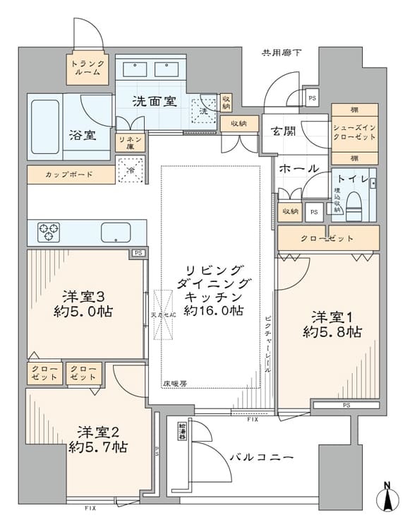 ザ・レジデンス三田　光と品格が調和する、三田の上質な住まい 間取り図