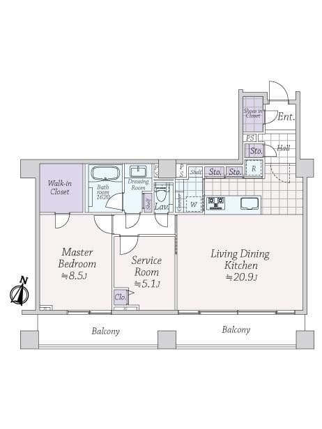 ヴェーゼント赤坂新坂　ペットと住まう、気品溢れる上質邸宅 間取り図