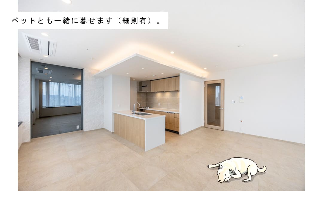 パークコート麻布十番ザ・タワーのリビングダイニング