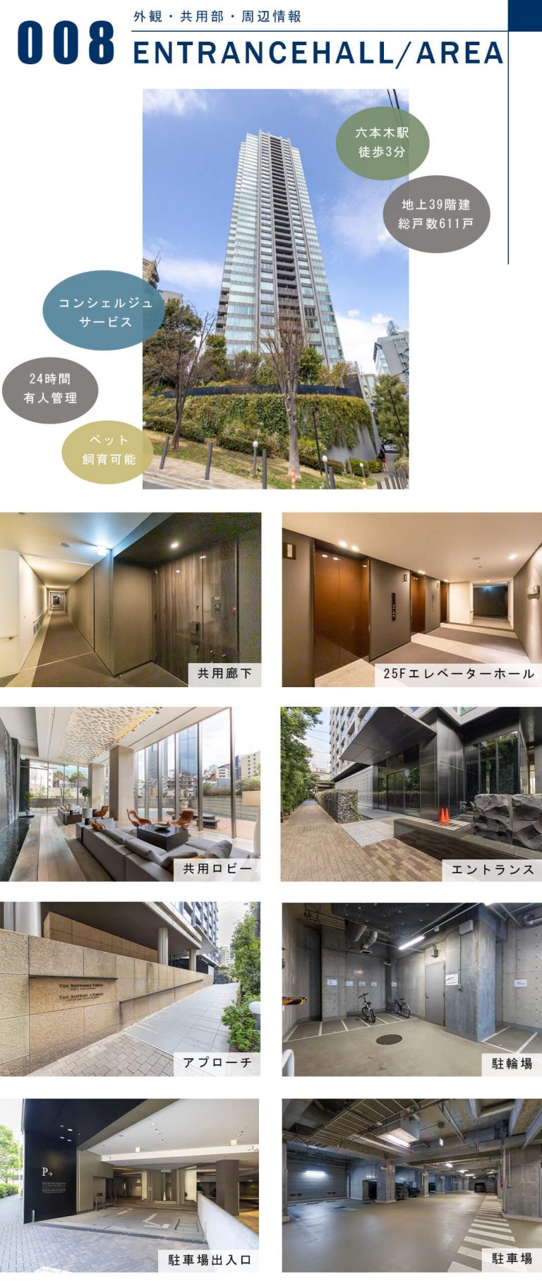 THE ROPPONGI TOKYOの外観と共用部