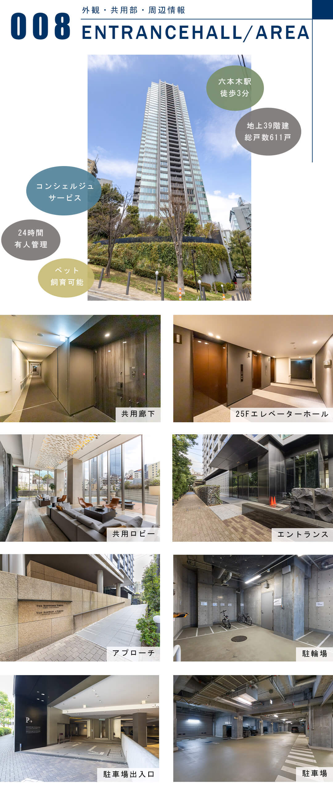 THE ROPPONGI TOKYOの外観と共用部