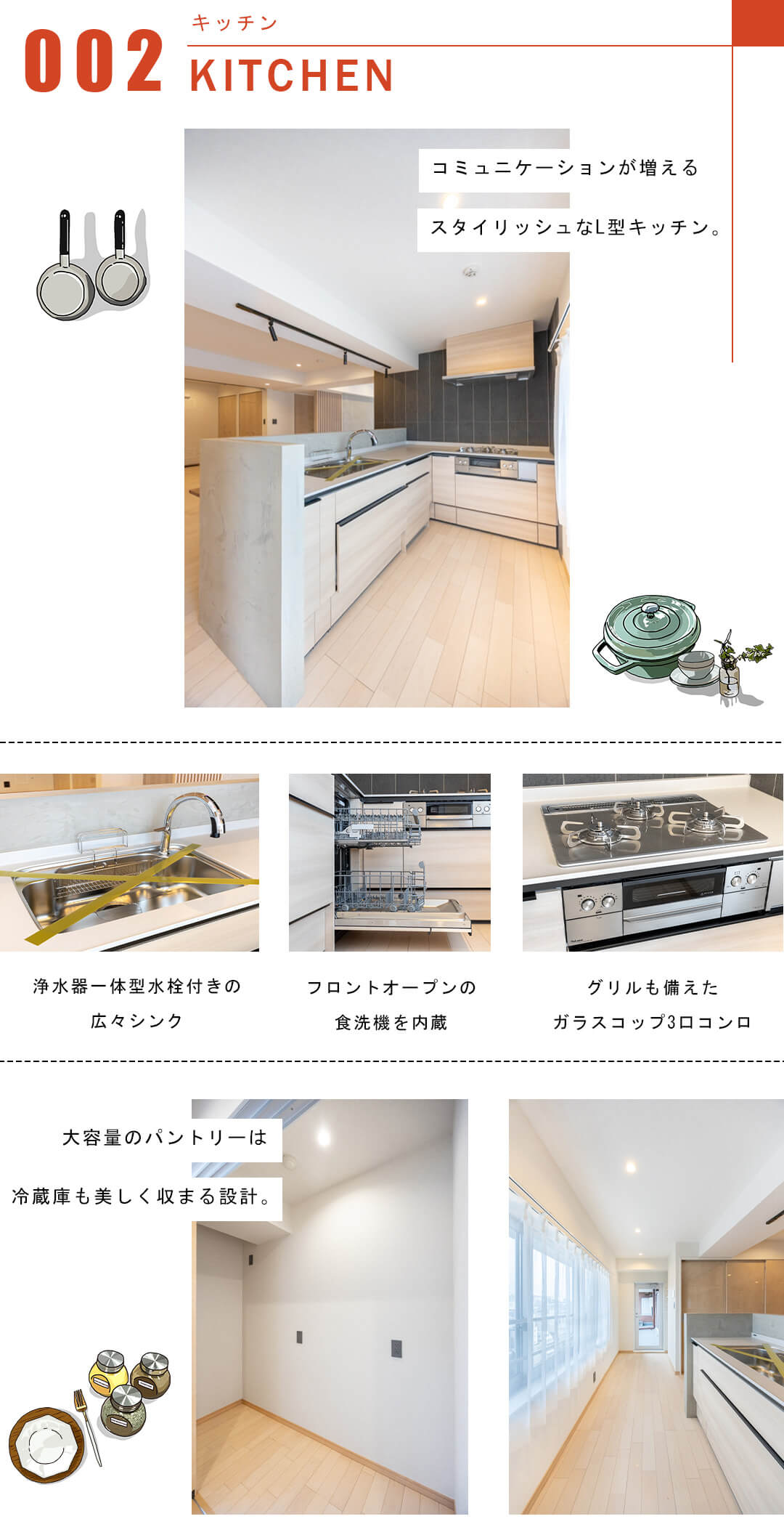 朝日九段マンションのキッチン