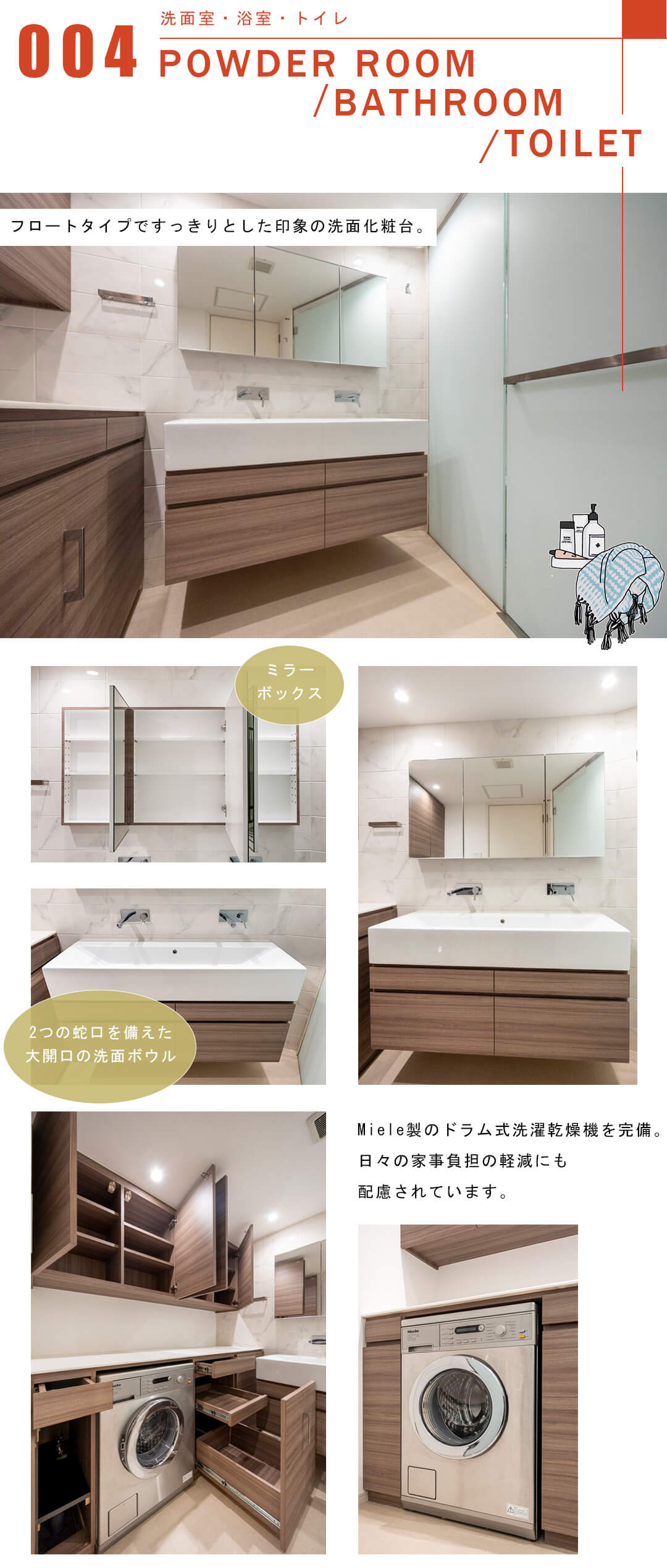 パークハウス広尾の洗面室