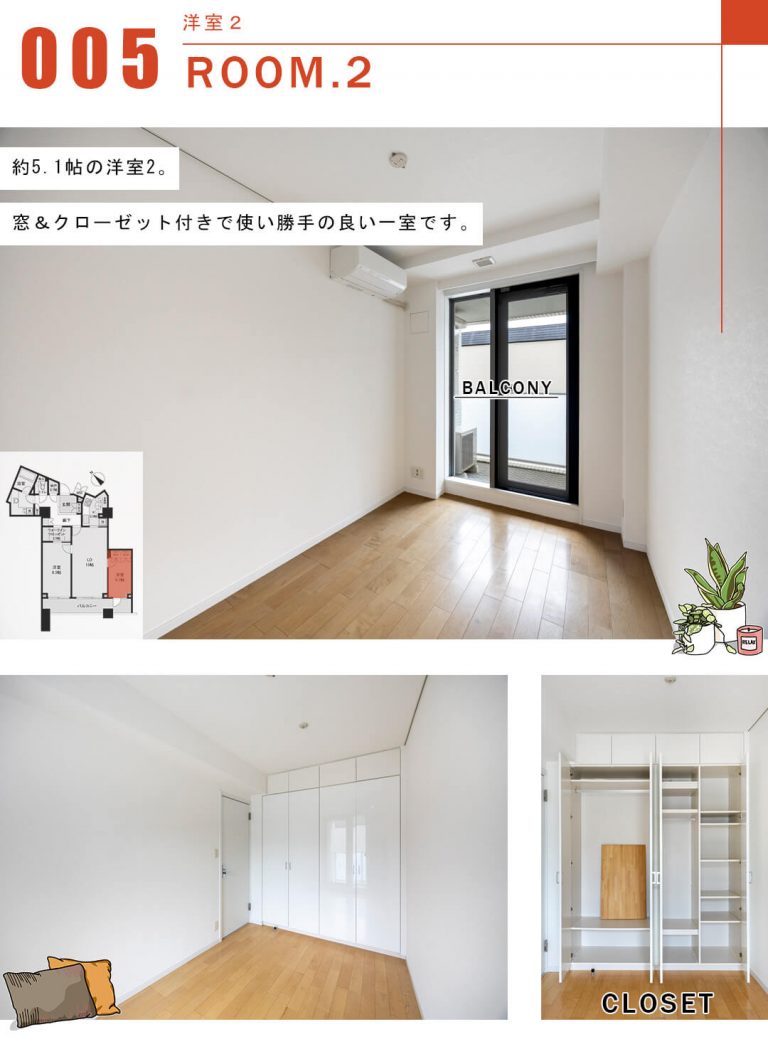 パークハウス広尾の洋室