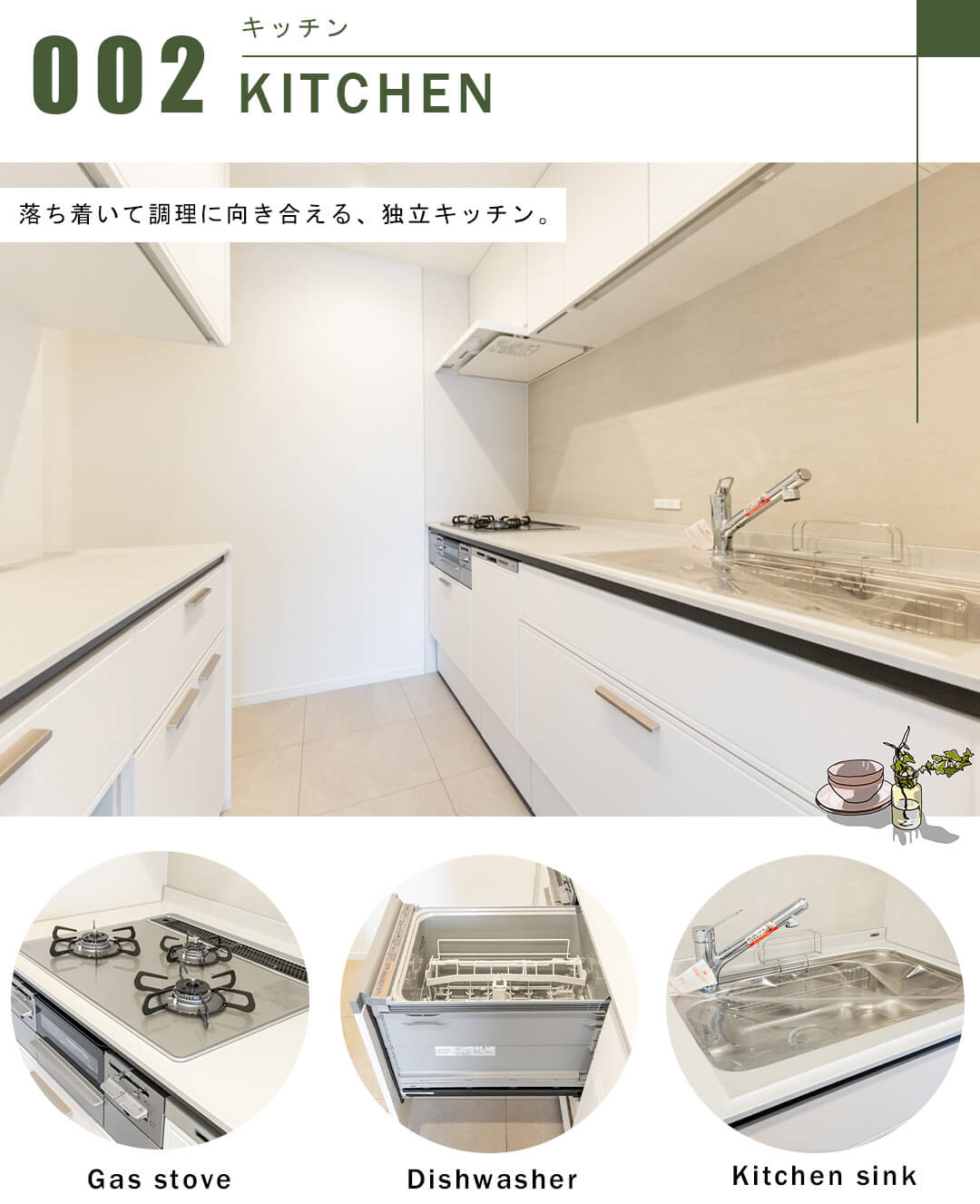 フェアロージュ代々木のキッチン