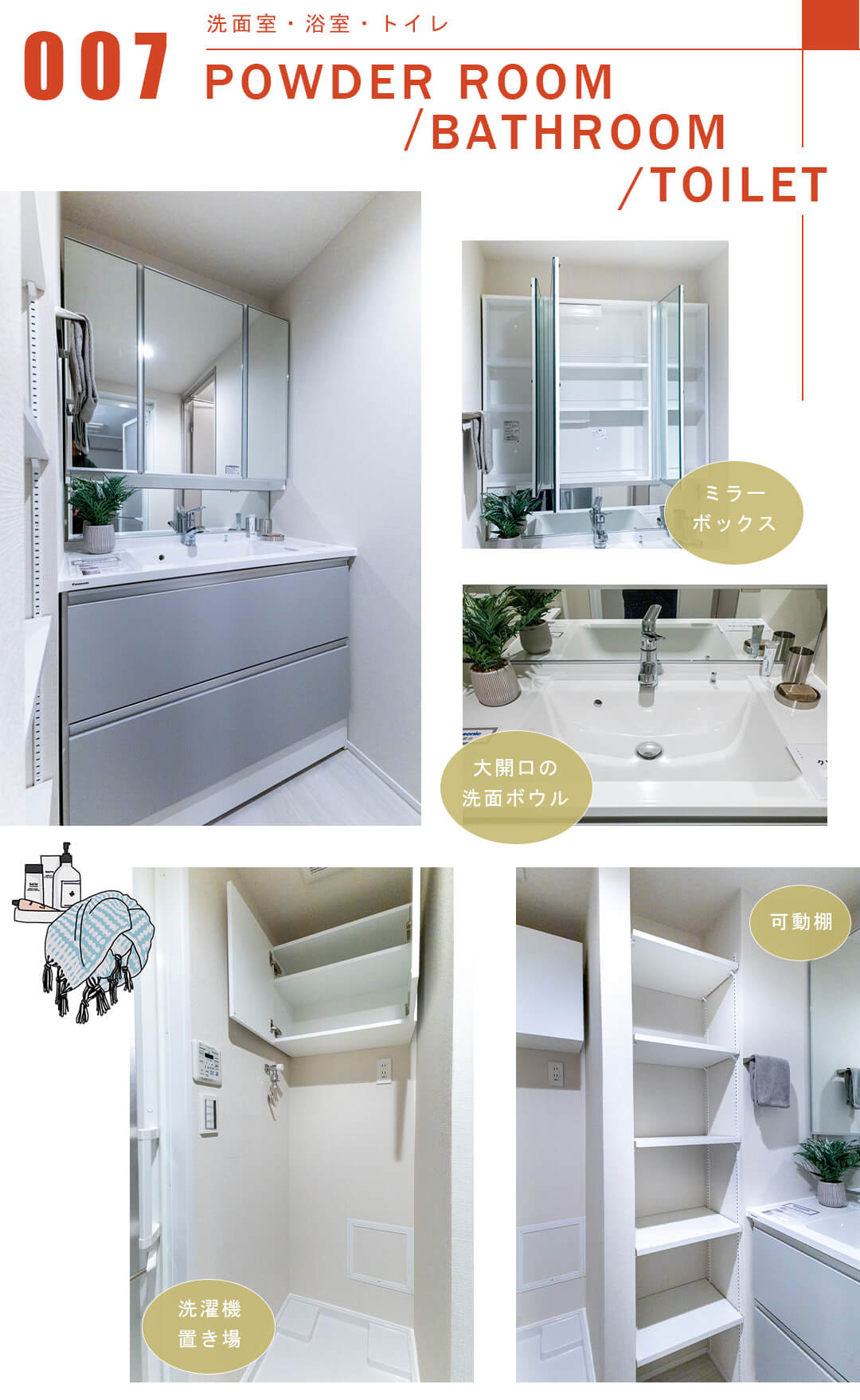 レジェンド高田馬場DUEの洗面室