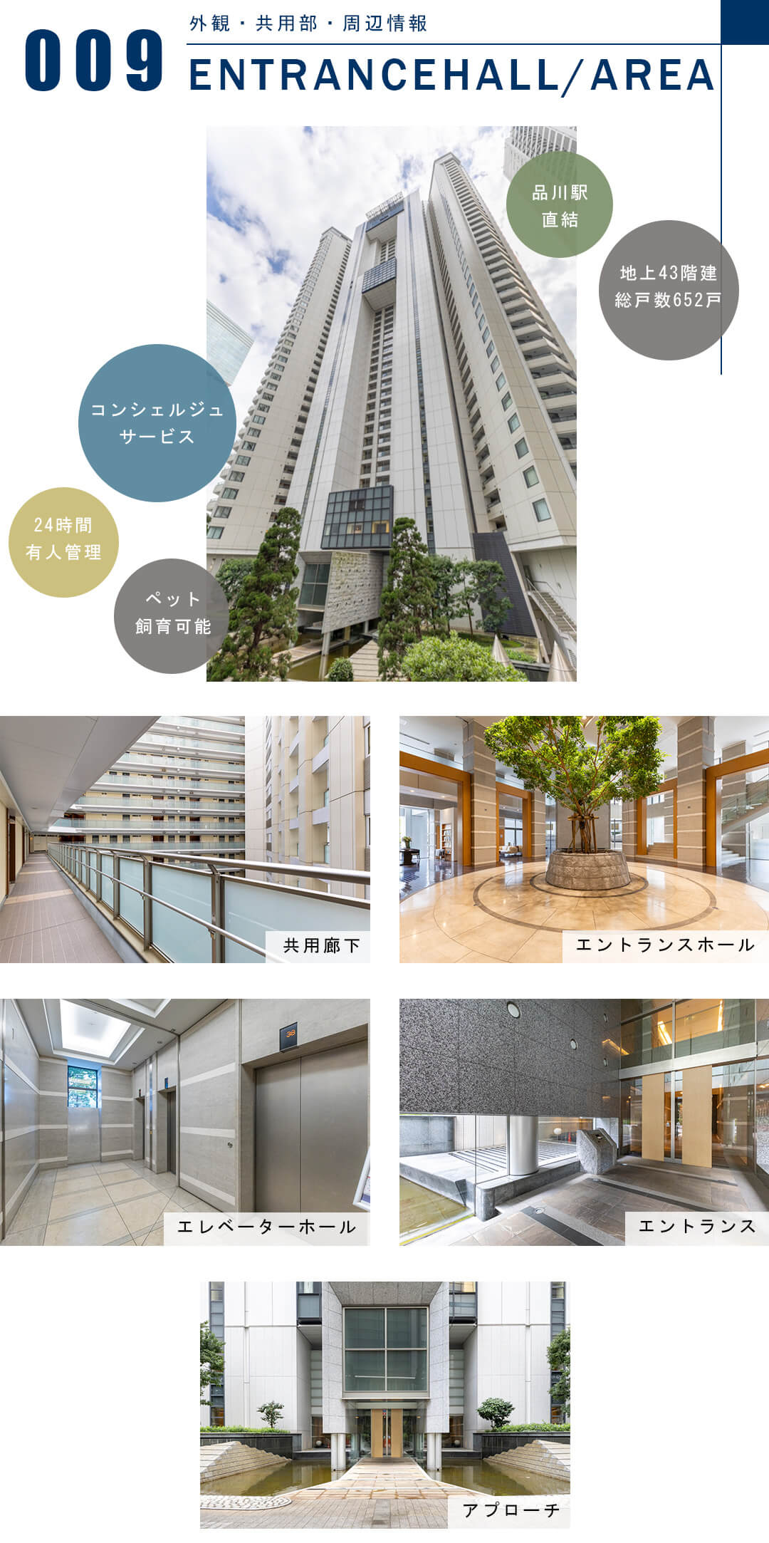 品川Vタワーの外観と共用部