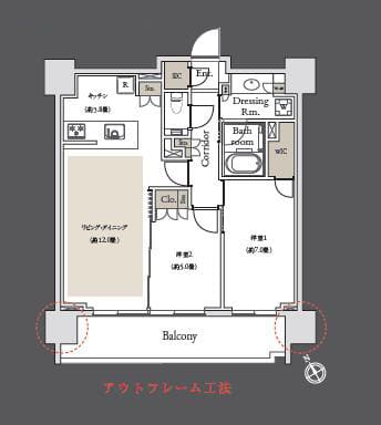 シティハウス恵比寿伊達坂　恵比寿×広尾2つの人気エリアを愉しむ 間取り図