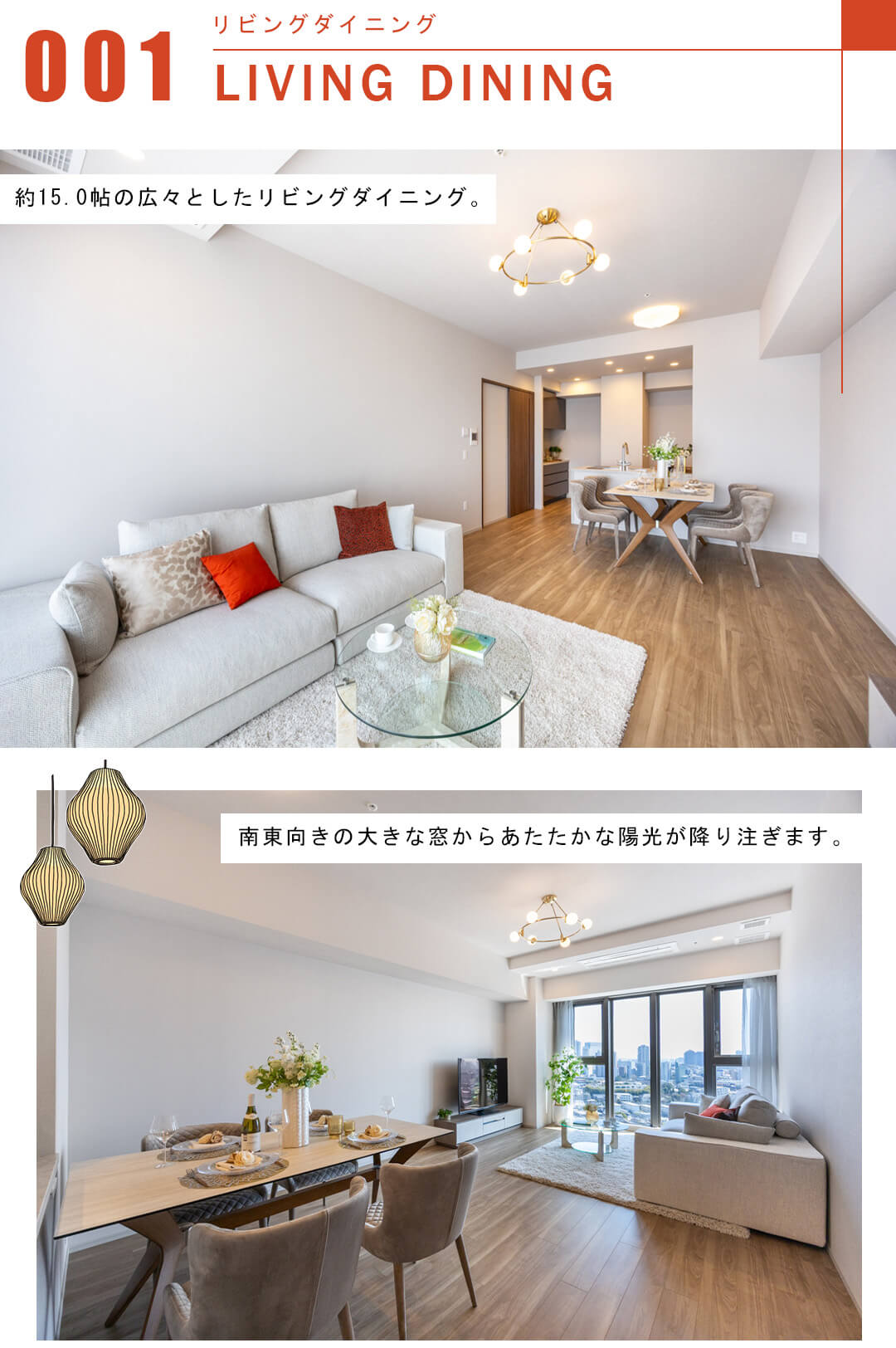 ジオグランデ白金台のリビングダイニング